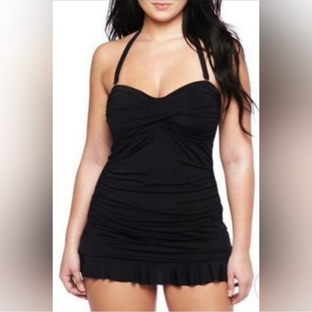 Allen B. Orange One-Piece Swimsuit -Size 6
